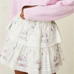 LoveShackFancy ruffle miniskir Berry medley